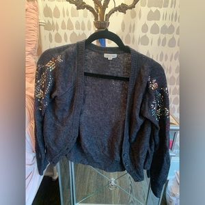 Urban Outfitters Silence + Noise Bedazzled Bejeweled Gem Cardigan